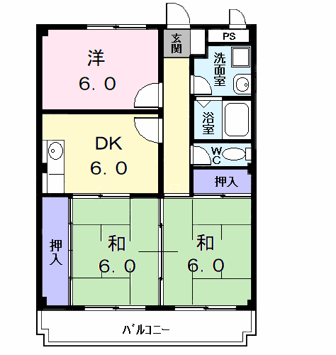 Planta 3DK de サザンウインドパートⅢ