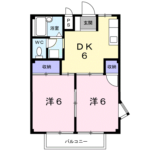 Planta 2DK de シティハイツくろだ
