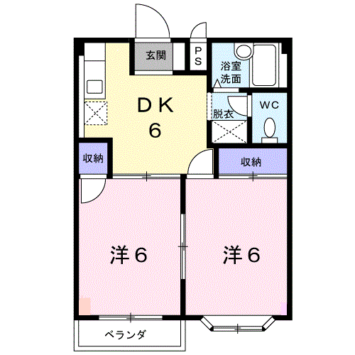 Planta 2DK de エルディム加藤