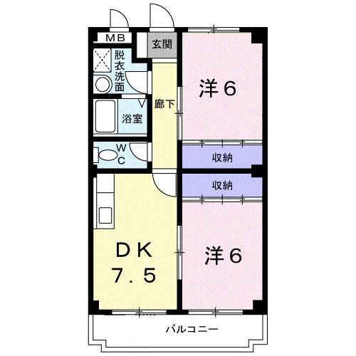 Planta 2DK de マリッチＡＶＯＮ