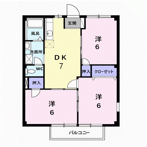Planta 3DK de グリーンアイランドＡ