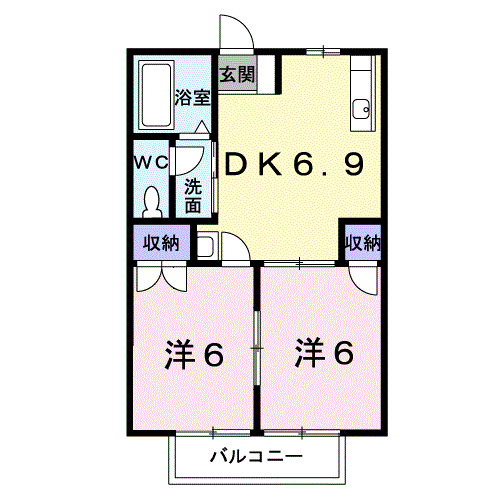 Planta 2DK de ニューシティリトルパイン