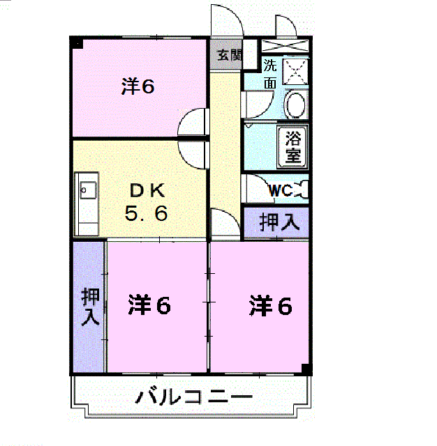 Planta 3DK de アヴォワール雅