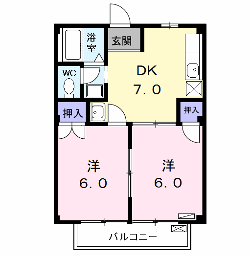Planta 2DK de グリーンハイムＩ