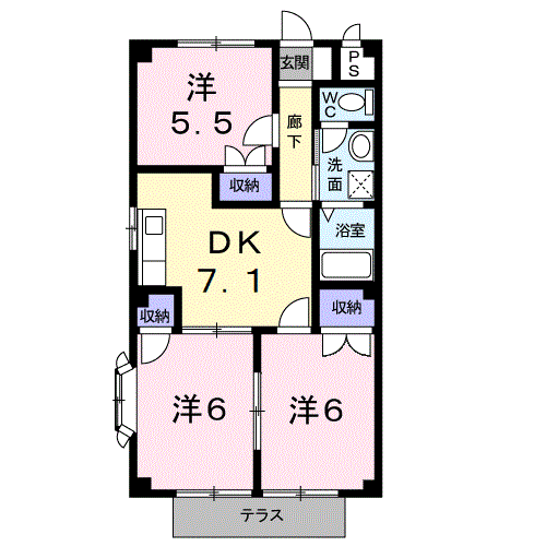 Planta 3DK de グリ－ン１４