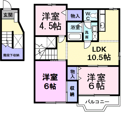 Planta 3LDK de クレストールＭⅡ