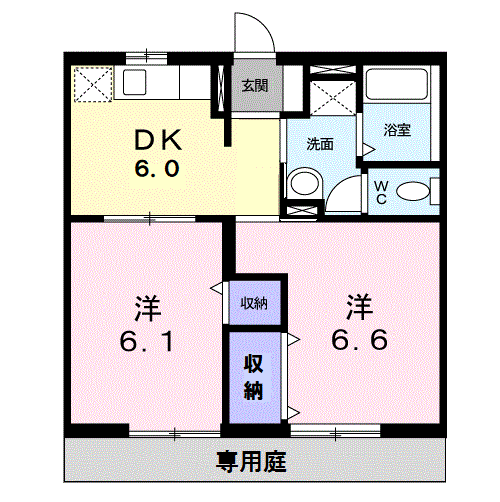 Planta 2DK de プライムコート２１
