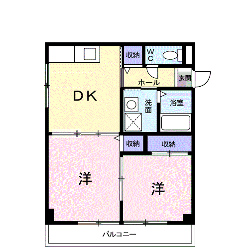 Planta 2DK de リバーサイドＳ
