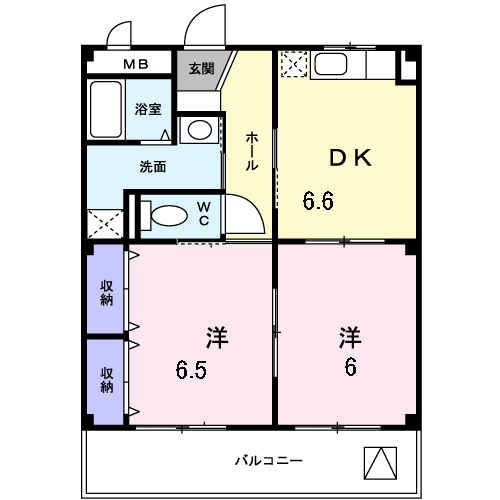 Planta 2DK de ハッピーハウス大善