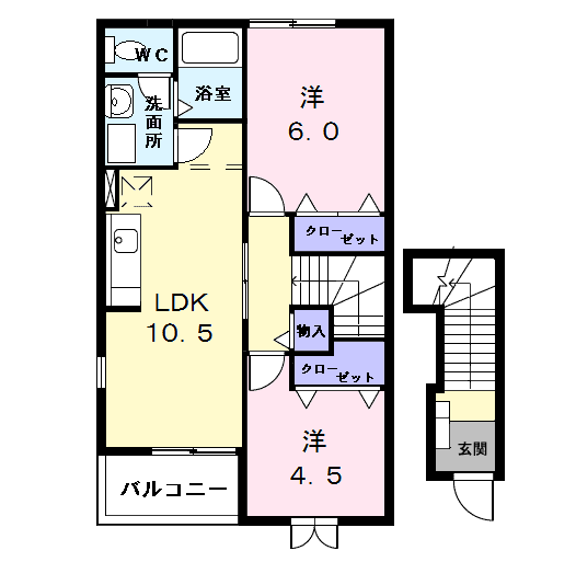 Planta 2LDK de クレセール