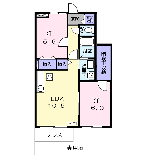Planta 2LDK de サンライト
