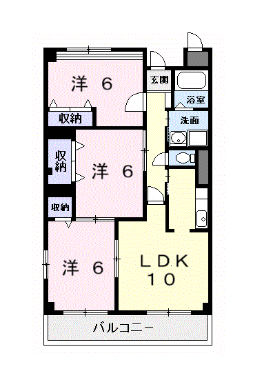 Planta 3LDK de シャンブル　Ⅰ