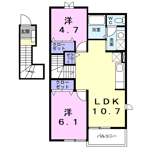 Planta 2LDK de エクセルグリーン