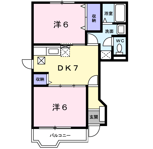 Planta 2DK de サンセットタウニー
