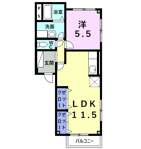 Planta 1LDK de ダンディ　ライオン