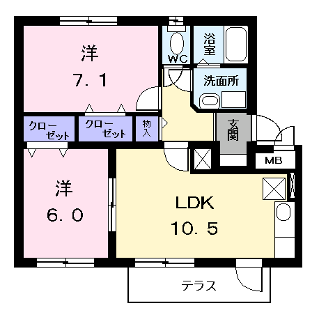 Planta 2LDK de ペンション　タカラ