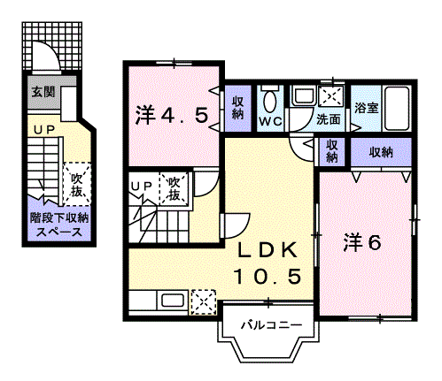 Planta 2LDK de サンコリーヌ　Ｂ