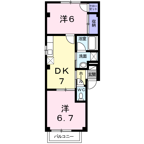 Planta 2DK de グランド－ル１０