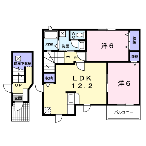 Planta 2LDK de サンヒルズ西町Ⅰ