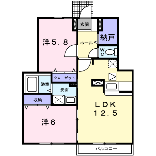 Planta 2LDK de ロイヤル　イースト