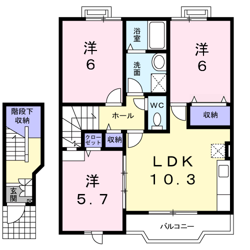 Planta 3LDK de サンフラワー　Ｂ