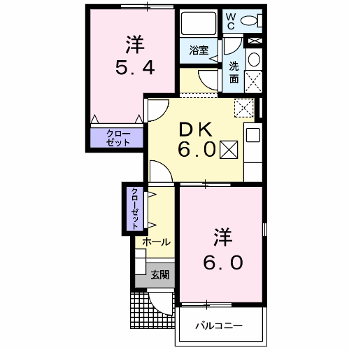 Planta 2DK de プライム　アオヤマ