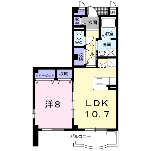 Planta 1LDK de アーバンライフ春風