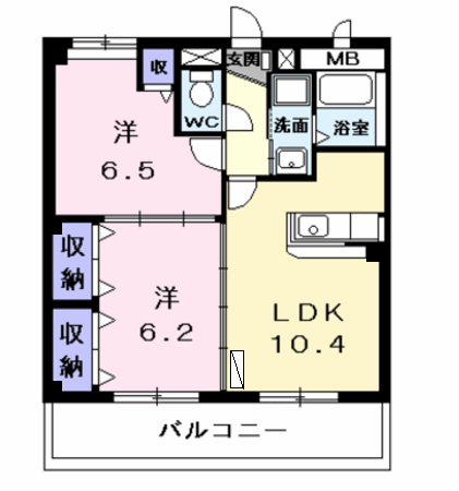 Planta 2LDK de サピーガーデン森