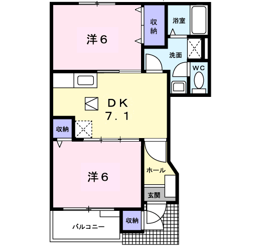 Planta 2DK de フィオーレ
