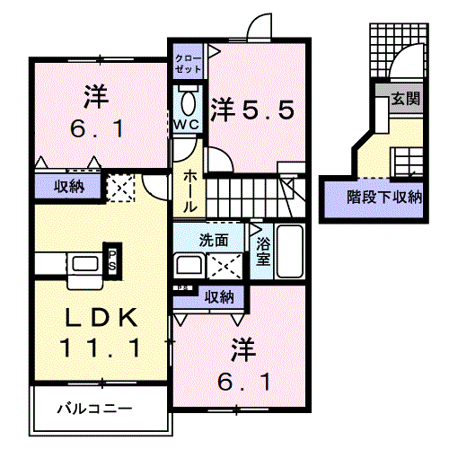 Planta 3LDK de スタジオーネリーヴァＡ