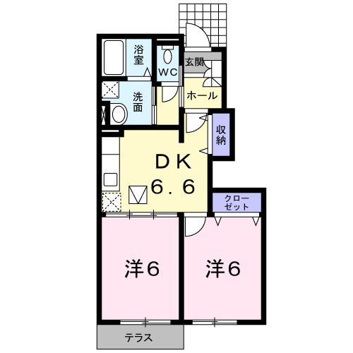 Planta 2DK de ラシ－ヌ