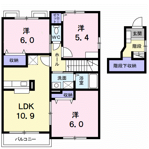 Planta 3LDK de グラベール　Ⅲ