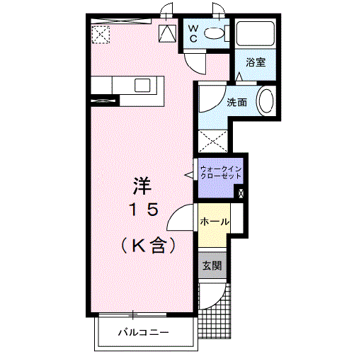 Planta 1R de ロイヤルマンション日の出