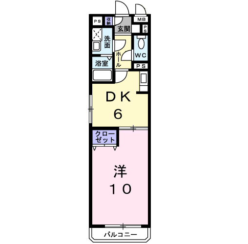 Planta 1DK de ハーバーサイド鳥羽