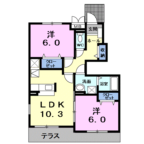 Planta 2LDK de スイートベリー