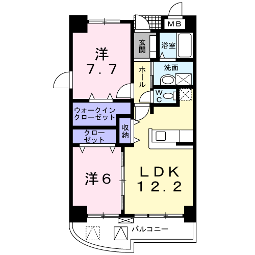 Planta 2LDK de ジェルメ・アンジュ