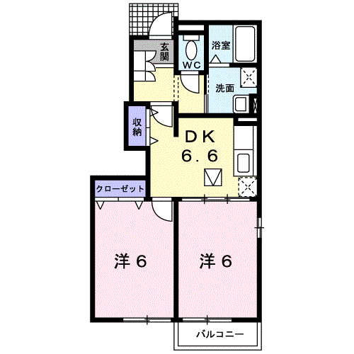 Planta 2DK de グラベール　Ⅰ