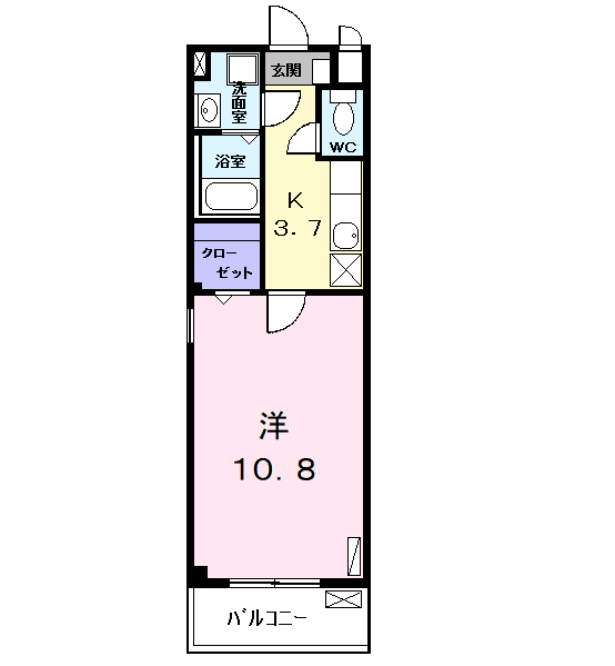 Planta 1K de アビタシオンⅤ