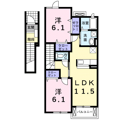 Planta 2LDK de ユーフォリアⅡ