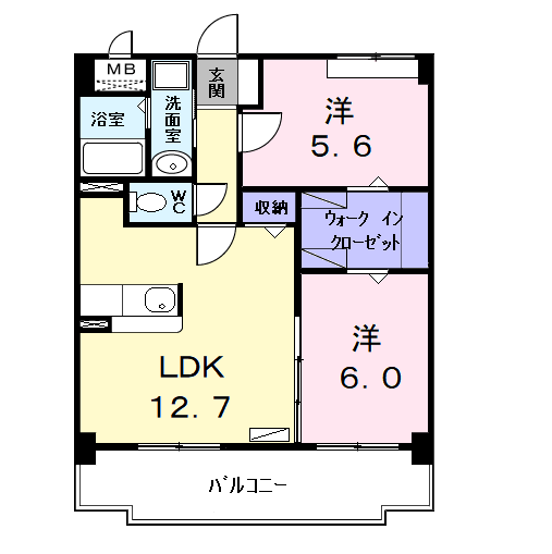Planta 2LDK de ノイブリーゼ