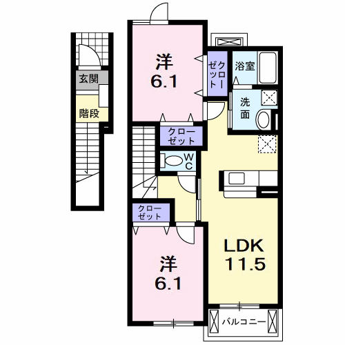 Planta 2LDK de ベレンヘーナ