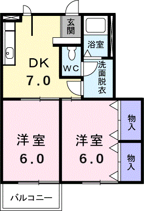 Planta 2DK de ジラ・ソーレ