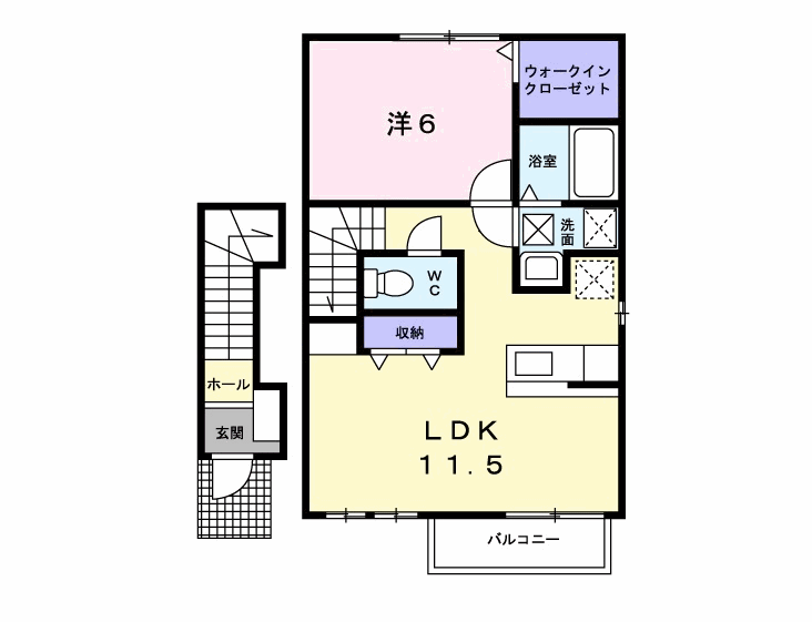 Planta 1LDK de フローラ