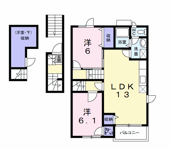 Planta 2LDK de グレイス樹