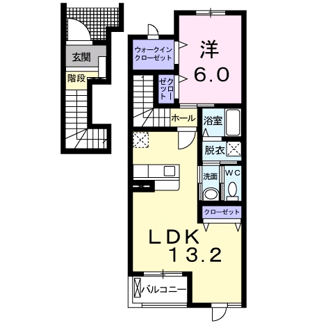Planta 1LDK de ファイン　シーダー