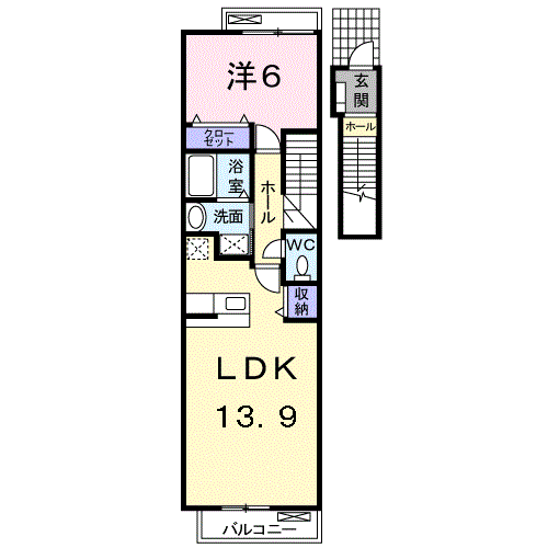 Planta 1LDK de レスト・ＢＭ　Ⅴ