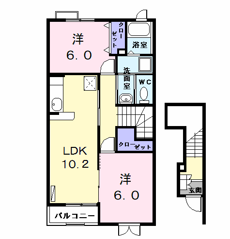 Planta 2LDK de スプリング エンブレス