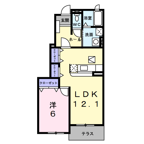 Planta 1LDK de ベル　アンジュ