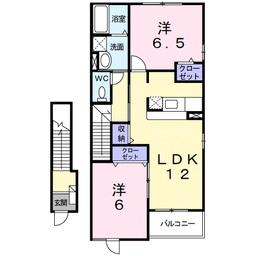 Planta 2LDK de ルネサンス青山　Ⅰ