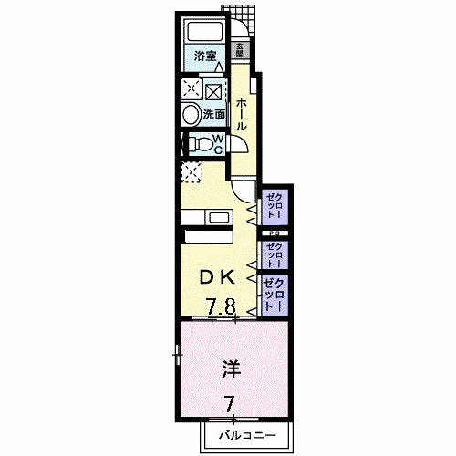 Planta 1DK de スプラウト大山